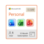 Microsoft 365 Personal – 1 User | 12-Month Subscription | Windows, Mac, iOS & Android | Digital Activation